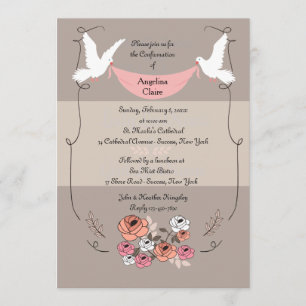 Invitation de confirmation Rosy