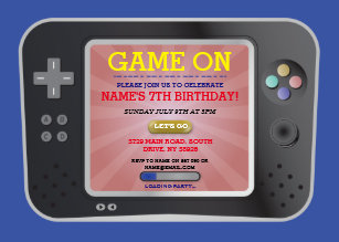 Invitations Faire Part Cartes Anniversaire De Jeu Video Zazzle Fr