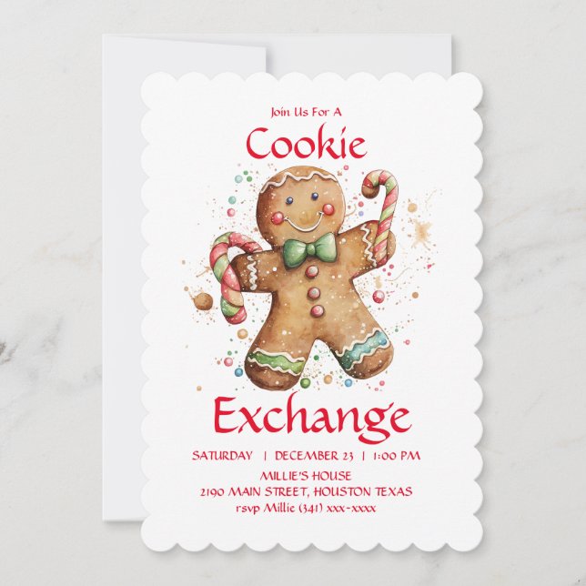 Invitation de Cookie Exchange Party Vous Customise (Devant)