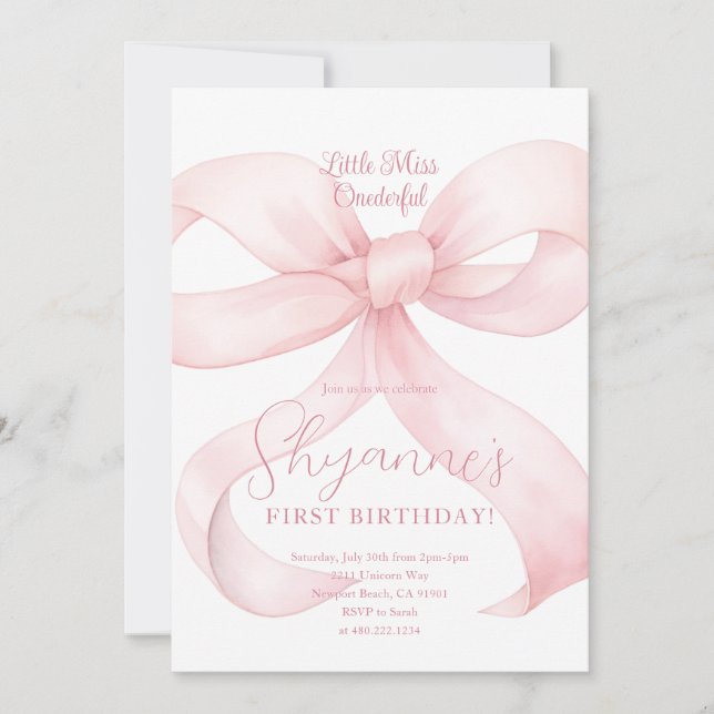 Invitation de Coquette pour l'anniversaire de la f (Devant)