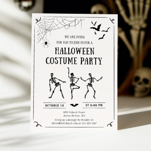 Invitation de costume d'Halloween dessiné à la mai (Créateur téléchargé)