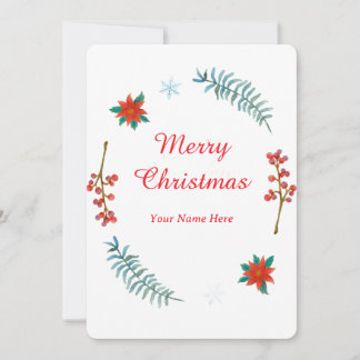 Invitation de couronne de Noël élégante