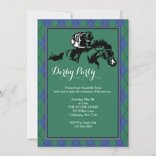 Invitation de course de chevaux Argyle