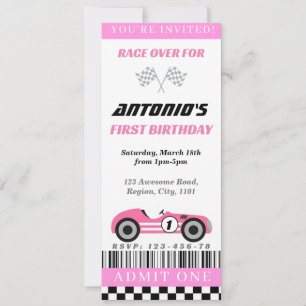 Invitation de course rose