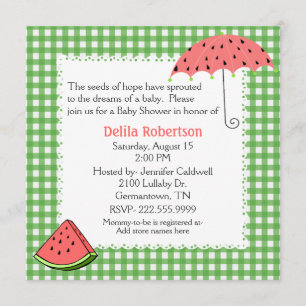 Invitation de coutume de baby shower de thème de