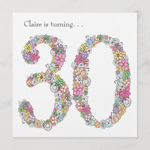invitation de coutume de fête d'anniversaire de 30