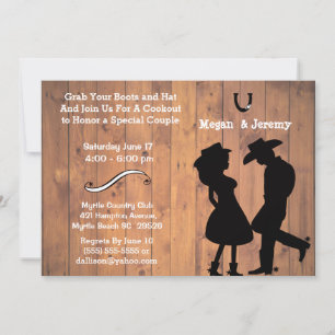 Invitation de cow-girl et cow-boy Cookout/BBQ