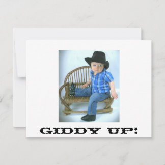 Invitation de Cowboy Giddy Up