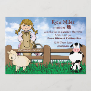 Invitation de Cowgirl Blonde Farm