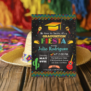 Invitation de craie de graduation mexicaine Fiesta