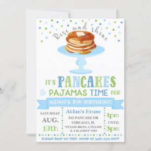 Invitation de crêpes et pyjamas   Pajama Party