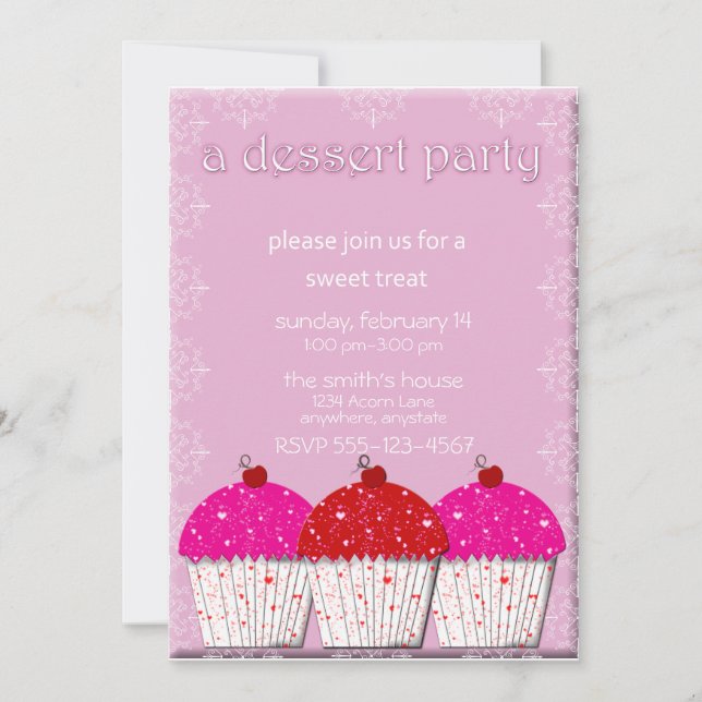 Invitation de Cupcake Dessert Party (Devant)