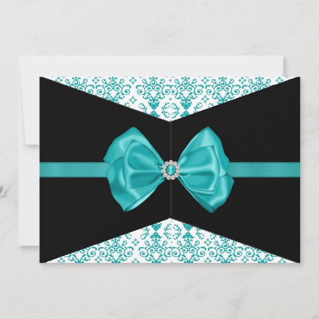 Invitation de Damas bitumineux [Turquoise] (Devant)