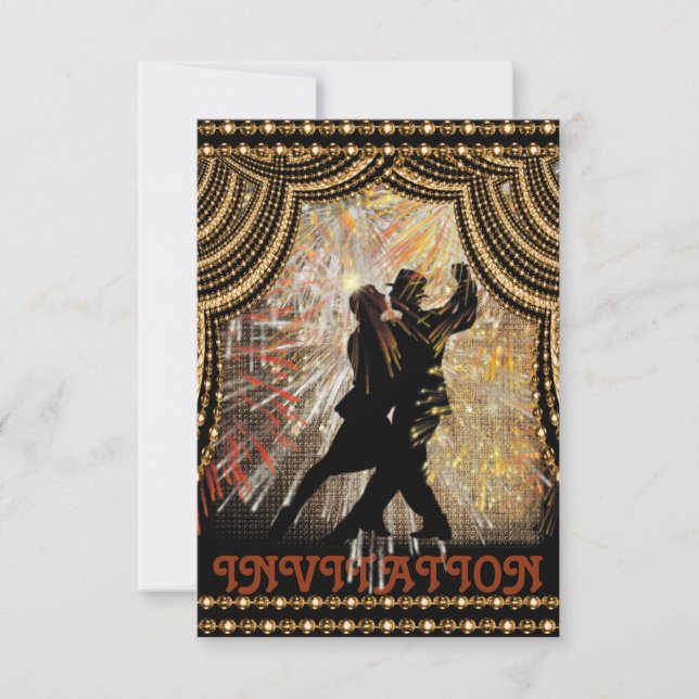 Invitation de danse latine flamenco (Devant)