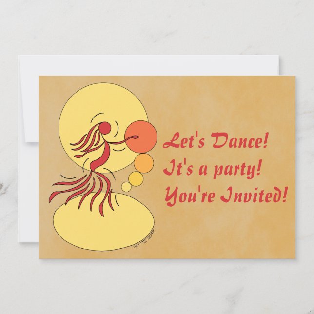 Invitation de danseur Abstrait (Devant)