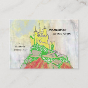 Invitation de date de jeu de château avec de photo