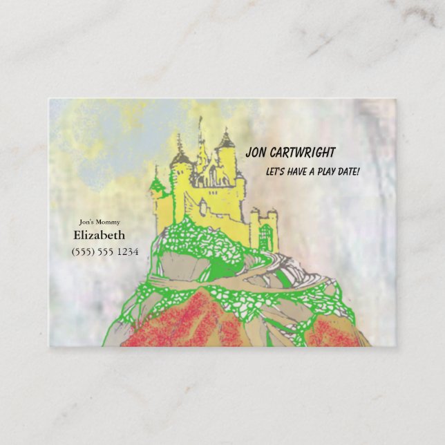 Invitation de date de jeu de château avec de photo (Devant)