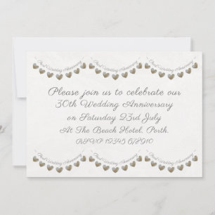 Invitation de décoration de fêtes de 30e anniversa