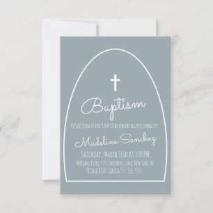 Invitation de dédicace de bébé à l'arche de baptêm