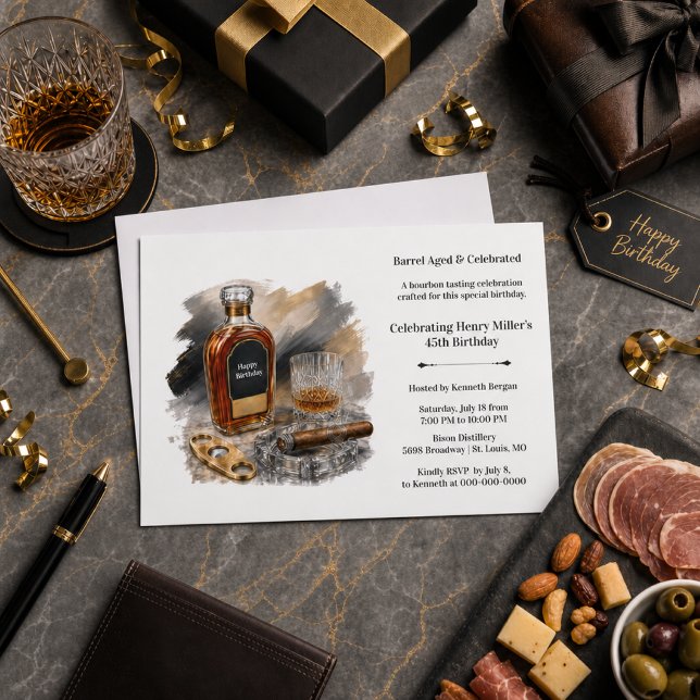Invitation de dégustation de bourbon pour 45e anni (Créateur téléchargé)