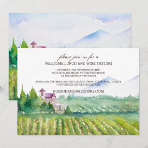 Invitation de dégustation de déjeuner et de vin de