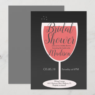 Invitation de dégustation de vin minimaliste en ve