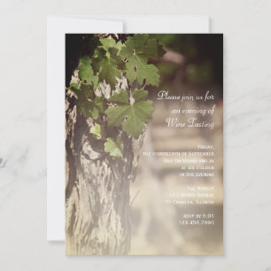 Invitation de dégustation de vins Feuille