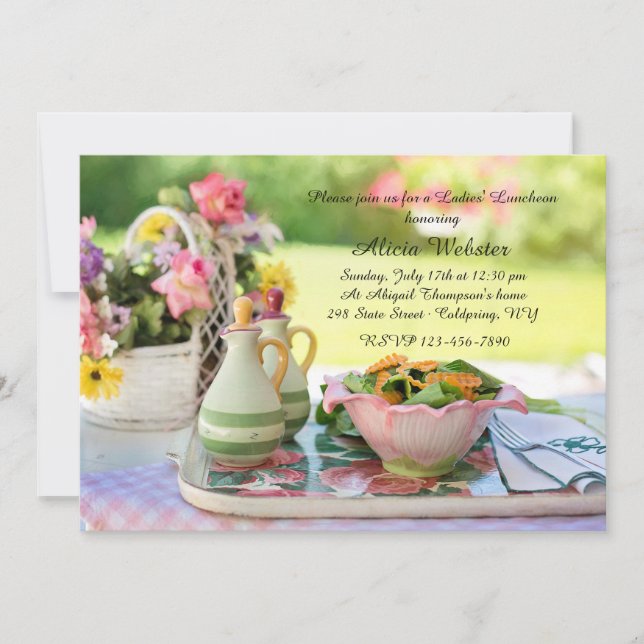 Invitation de déjeuner au jardin (Devant)