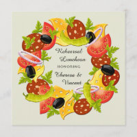 Invitation de déjeuner de guirlande d'Antipasto