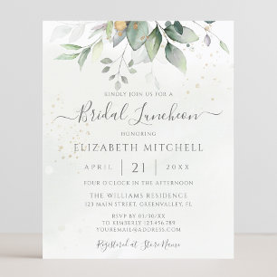 Invitation de déjeuner de mariage avec eucalyptus
