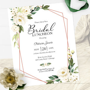 Invitation de déjeuner nuptiale à budget floral gé