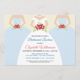 Invitation de déjeuner nuptiale (bleu)
