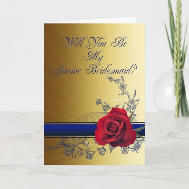 Invitation de demoiselle d'honneur junior avec une (Devant)