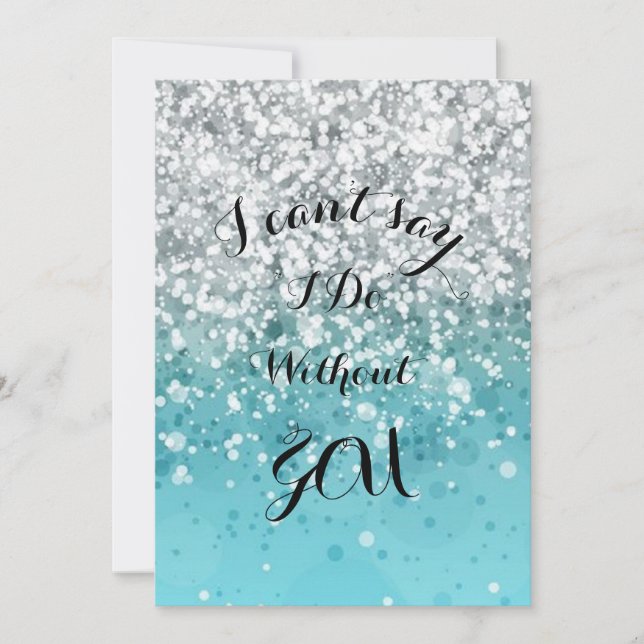 Invitation de demoiselle d'honneur turquoise (Devant)