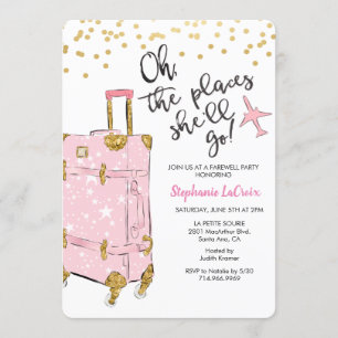 Invitation de départ de fête d'adieu sur le thème