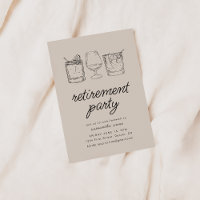 Invitation de départ en retraite et de fête d'adie