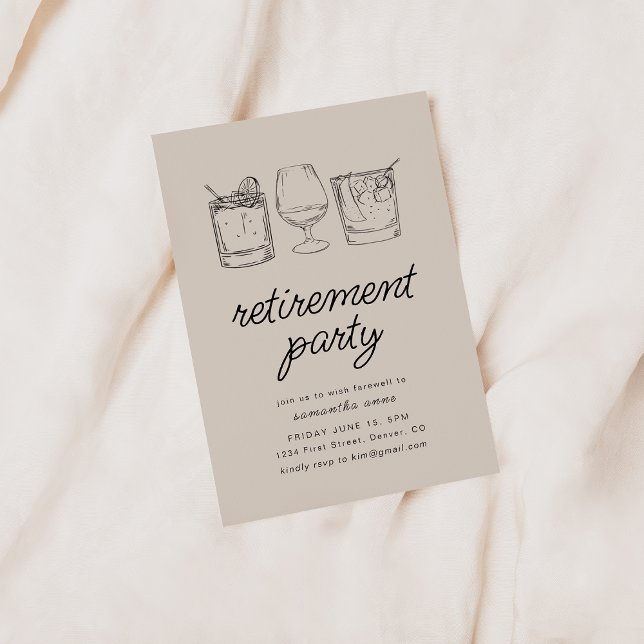 Invitation de départ en retraite et de fête d'adie (Créateur téléchargé)