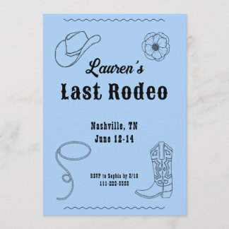 Invitation de dernière cowgirl de rodéo pour enter