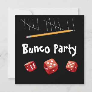 Invitation de dés de jeu et Bunco