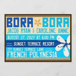 Invitation de destination de BORA BORA