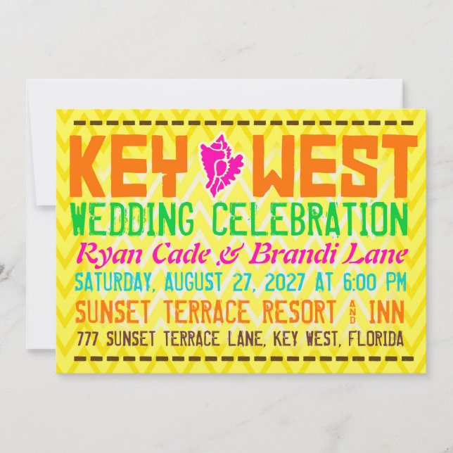 Invitation de destination de KEY WEST (Devant)