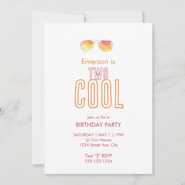 Invitation de deux Cool (Devant)