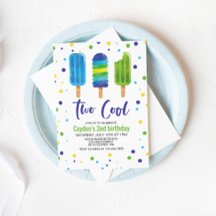 Invitation de deux Cool 2e anniversaire