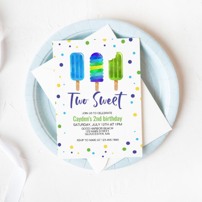 Invitation de deux Cool 2e anniversaire (Créateur téléchargé)