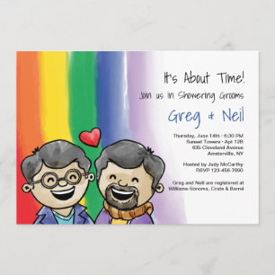 Invitation De Deux Joyeux Garçons Gay Shower