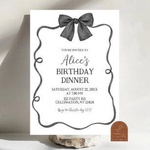 Invitation de dîner d'anniversaire fantaisiste à r