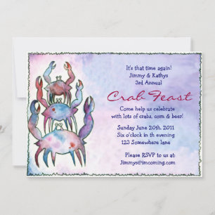 Invitation de dîner de FESTIN de FEST de CRABE