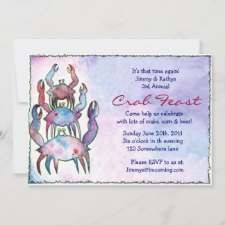 Invitation de dîner de FESTIN de FEST de CRABE