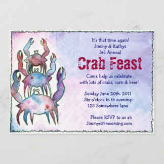 Invitation de dîner de FESTIN de FEST de CRABE