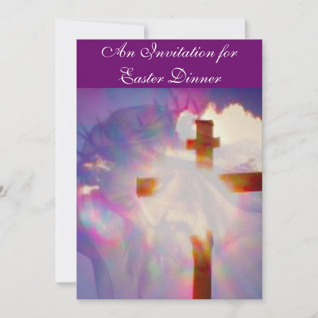 Invitation de dîner de Pâques - religieuse (Devant)